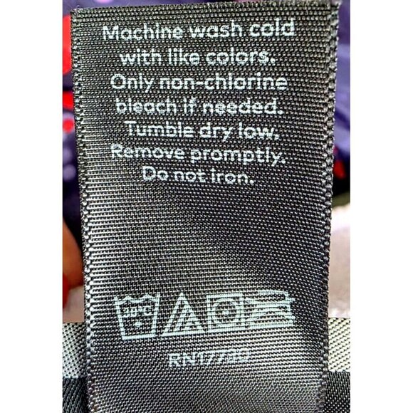 Girls Purple & Gray Hooded Winter Jacket With Polka Dot Lining Red Zippers & Fle - Picture 13 of 16